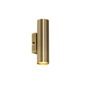 Moderne, bronzefarbene Wandleuchte Jeana mit 2 Lampen für Flur und Wohnzimmer.