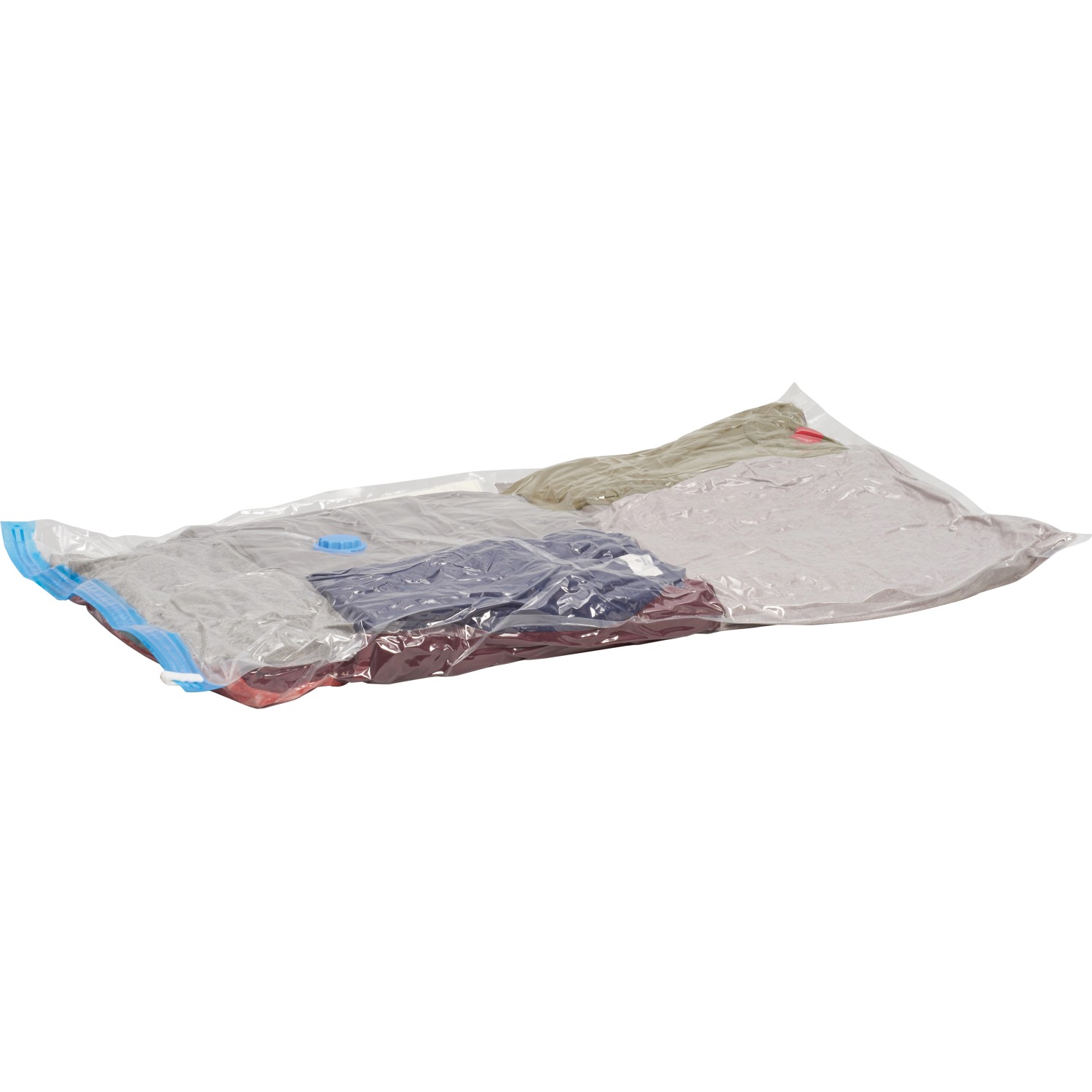 Vakuum-Kleiderbeutel 3er-Set zur platzsparenden Aufbewahrung von Textilien.