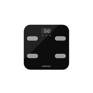 medisana BS 602 Connect Körperanalysewaage, schwarze Personenwaage mit WLAN und App.