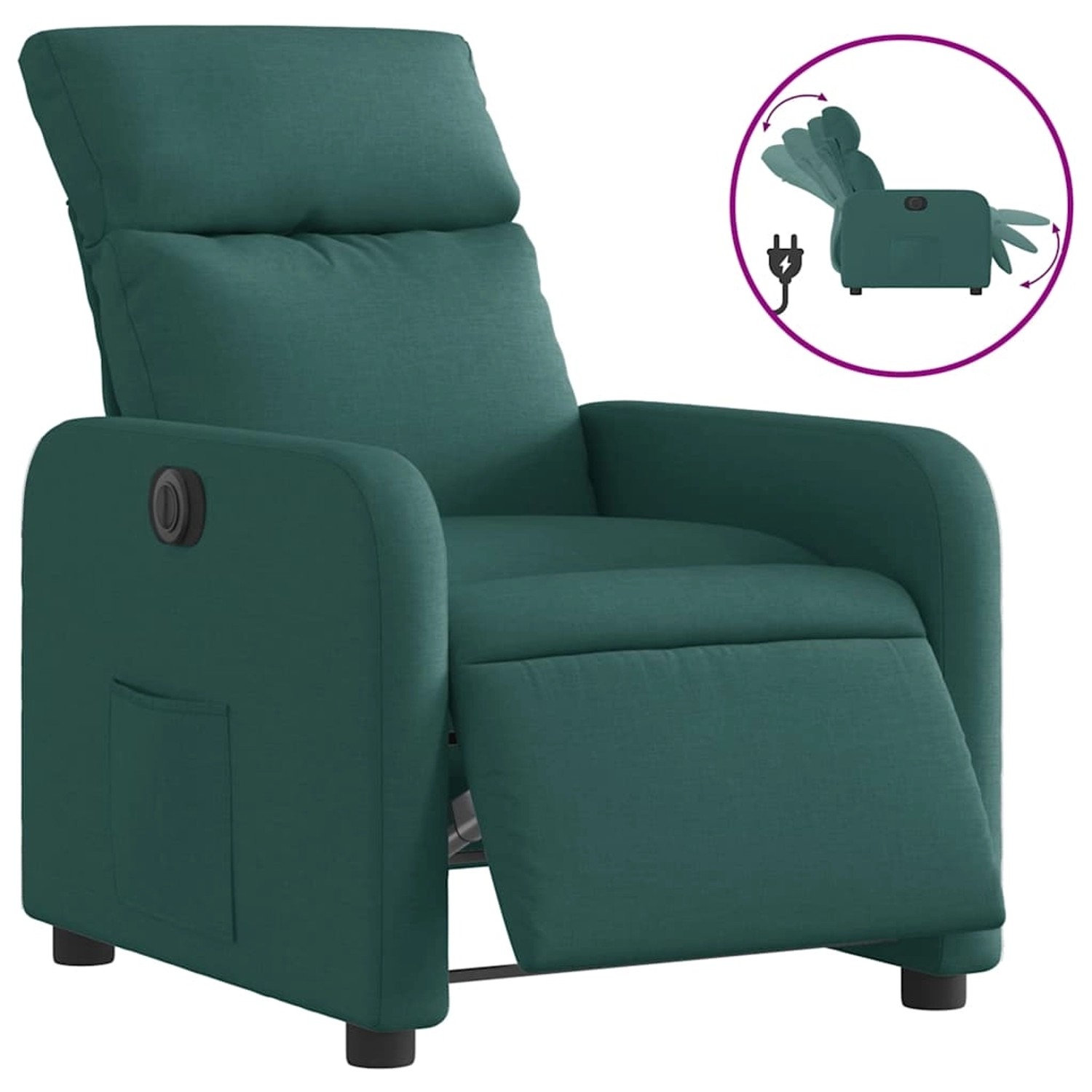 vidaXL Relaxsessel Elektrisch Dunkelgrün Stoff 3206687 günstig online kaufen