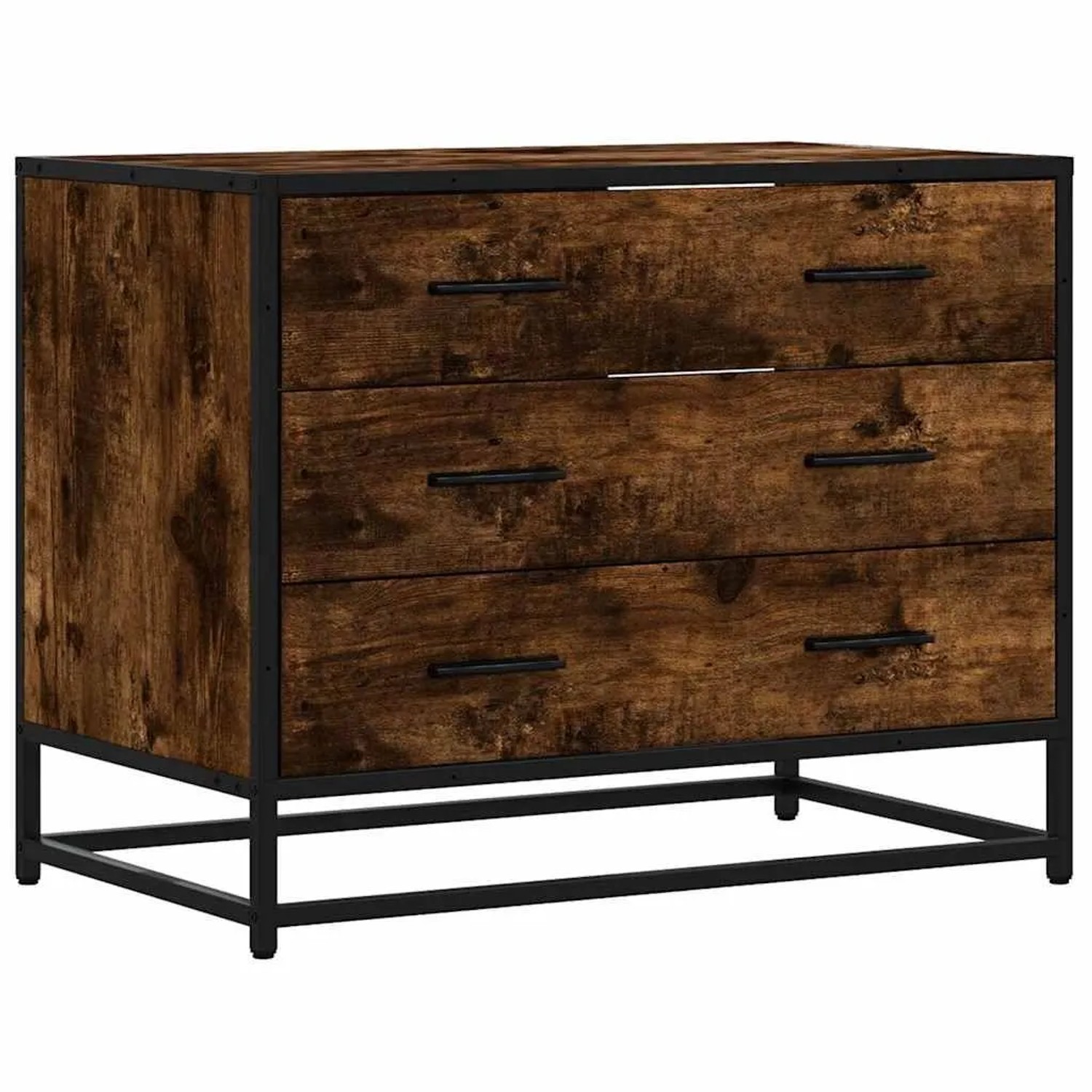 vidaXL Schubladenschrank Räuchereiche 70x41x56 cm Holzwerkstoff 849076