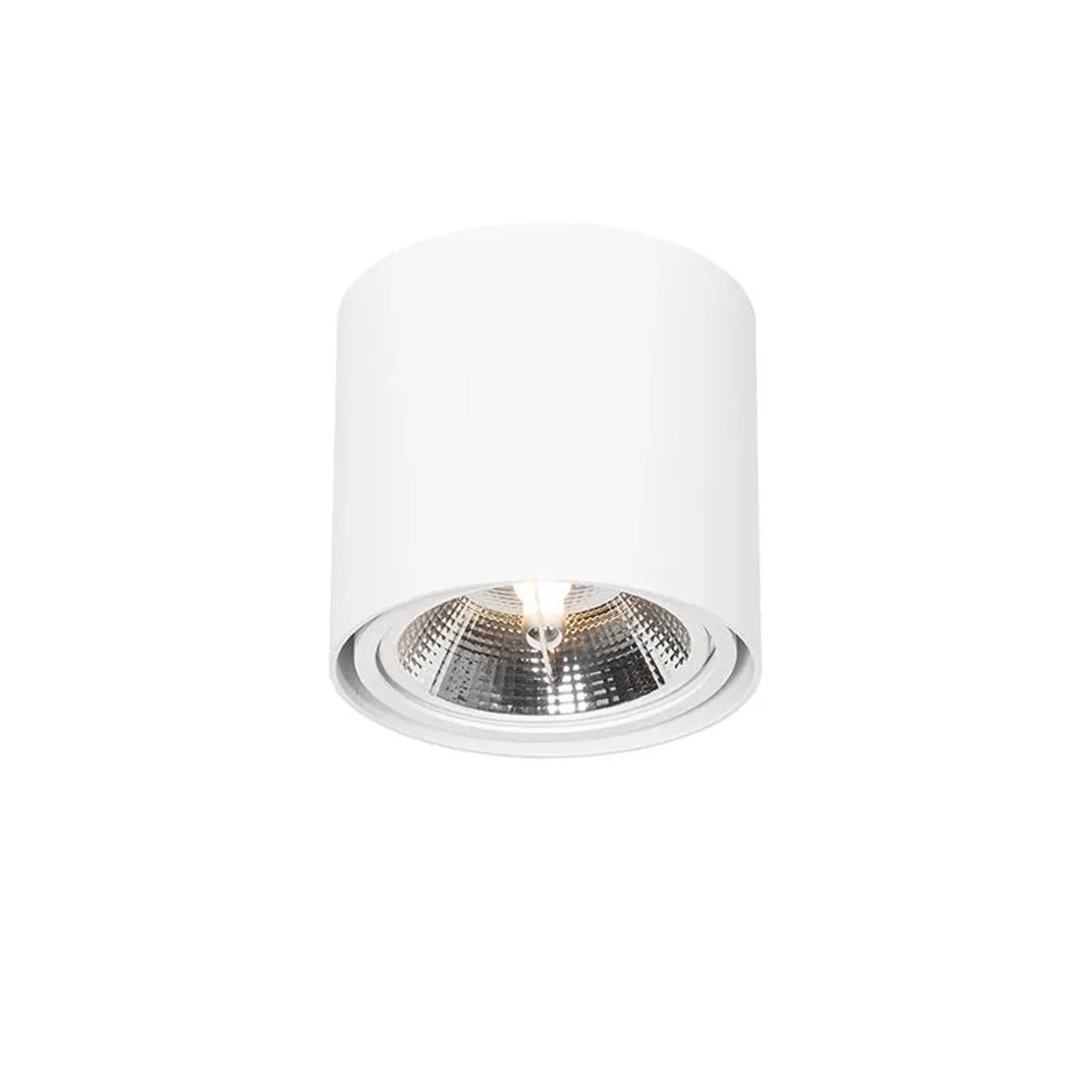 QAZQA Design Aufbaustrahler Weiß GU10 111mm Impact_6
