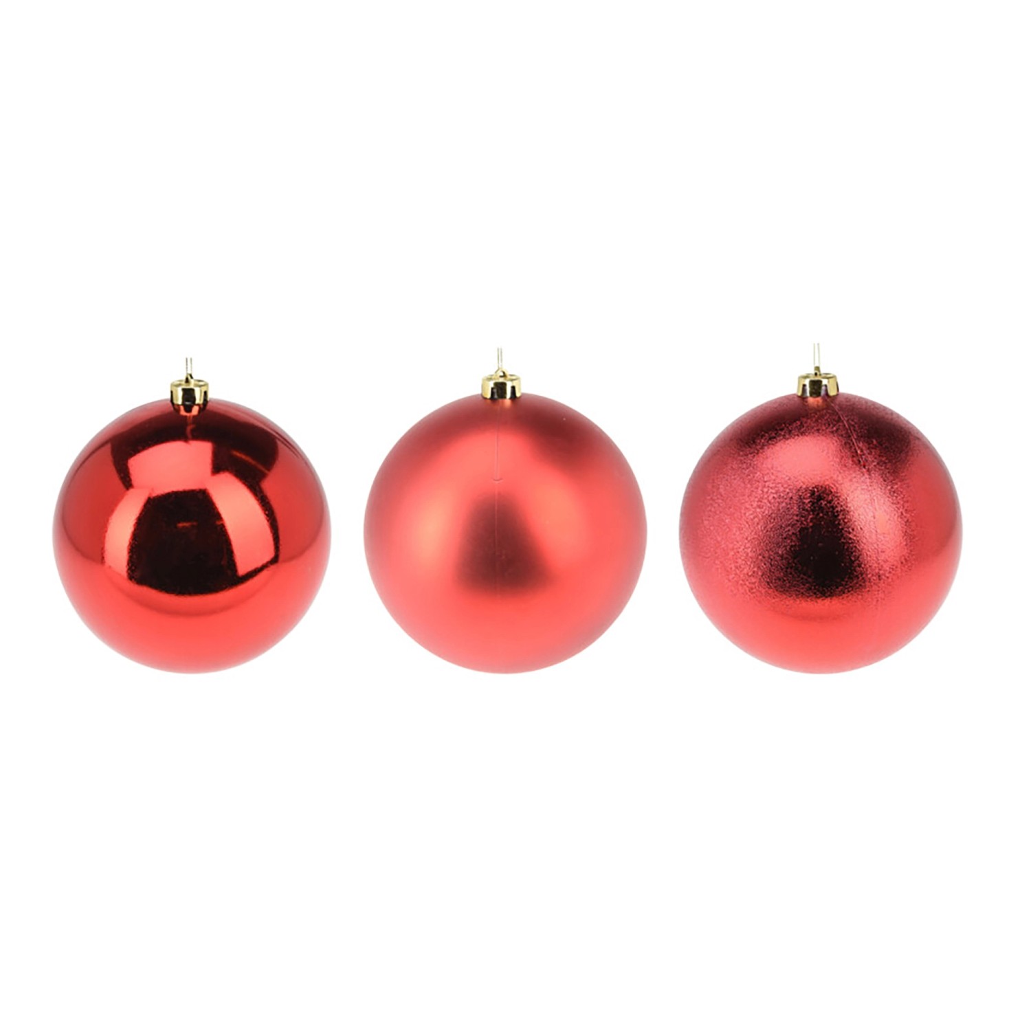 Weihnachtskugel Polystyrol 140 mm Rot 3-fach Sortiert
