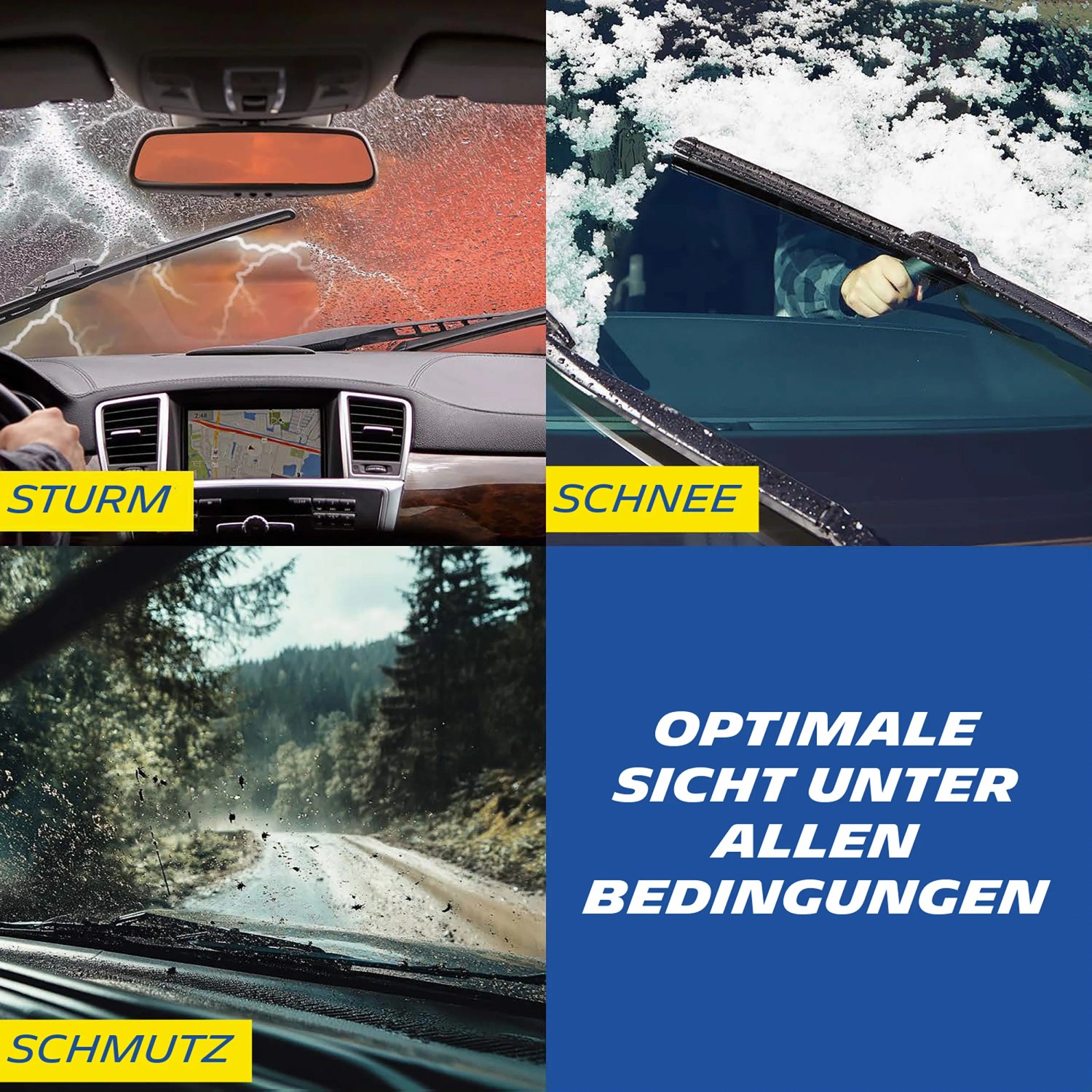 Michelin Scheibenwischer Set: Optimale Sicht bei Sturm, Schnee und Schmutz.