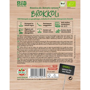 Sperli Bio-Brokkoli Grünsprossen Nachfüllpads: 3 Keimpads für die Anzucht von würzigen Brokkoli-Sprossen.