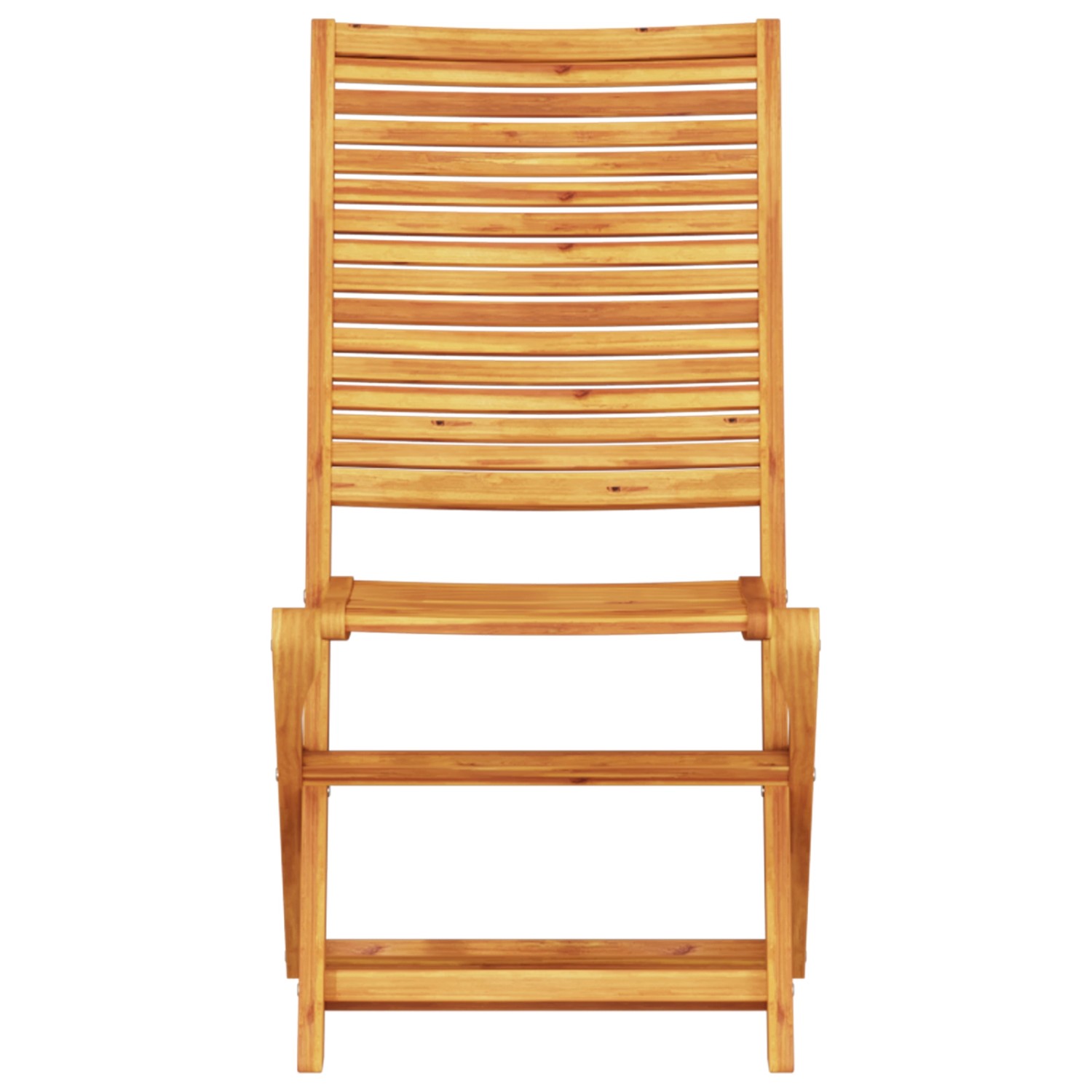 Klappbarer Gartenstuhl aus Akazienholz, Teil des 3-tlg. Bistro-Sets.