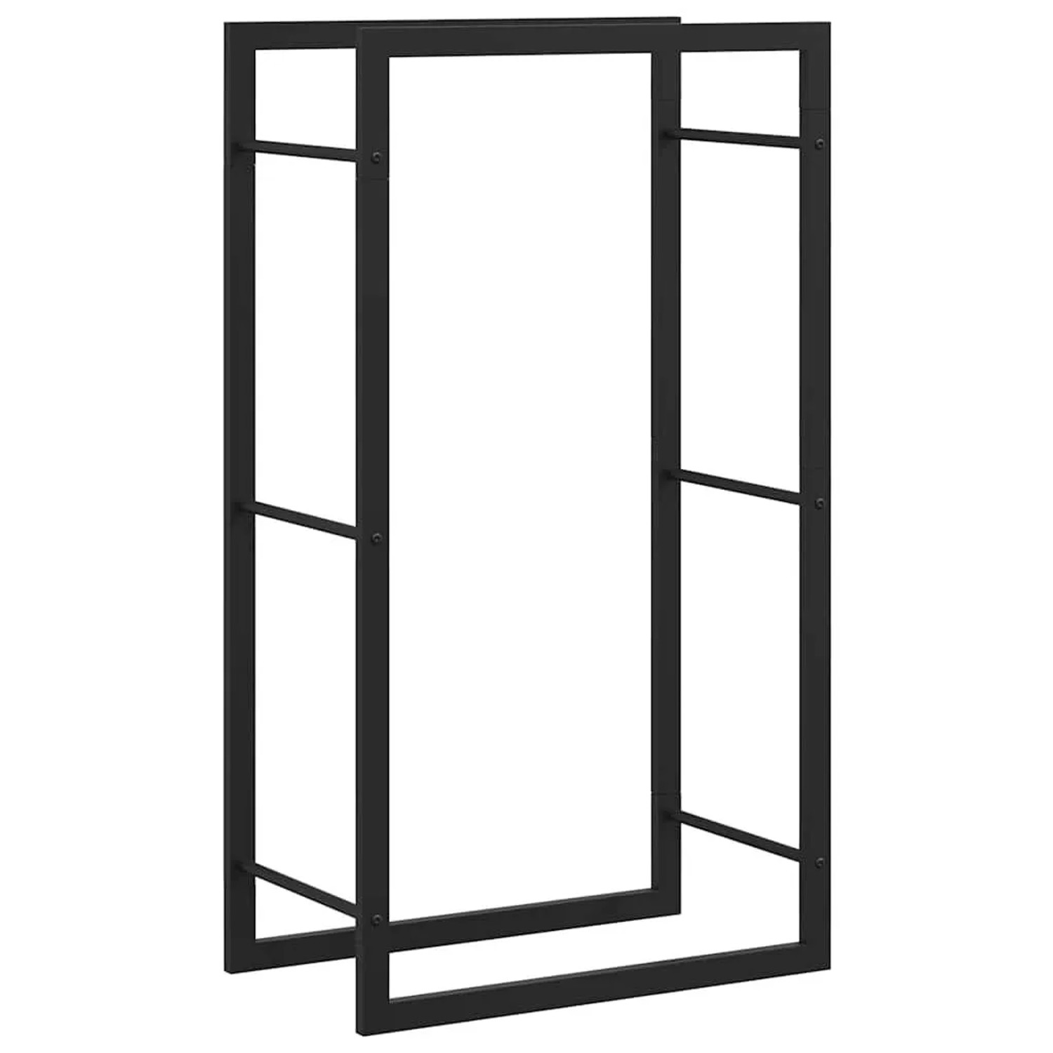 vidaXL Brennholzregal Mattschwarz 50x28x94 cm Stahl 350305