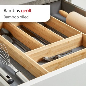 SOTECH Orga-Box Individual Besteckeinsatz Bambus 473 x 273 x 50 mm Geölt