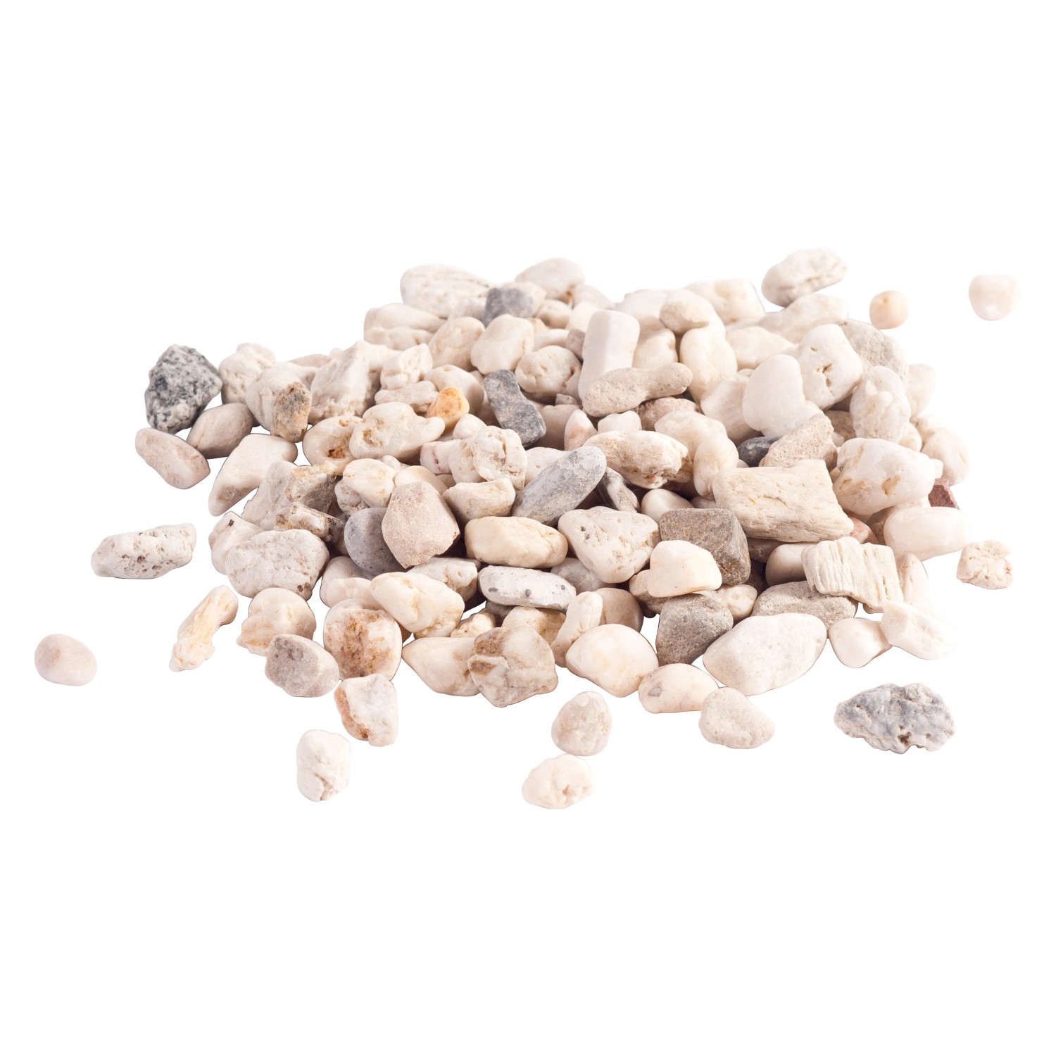 Bunter Quarzkies, 8-12 mm, ideal für dekorative Gartengestaltung und Wege.