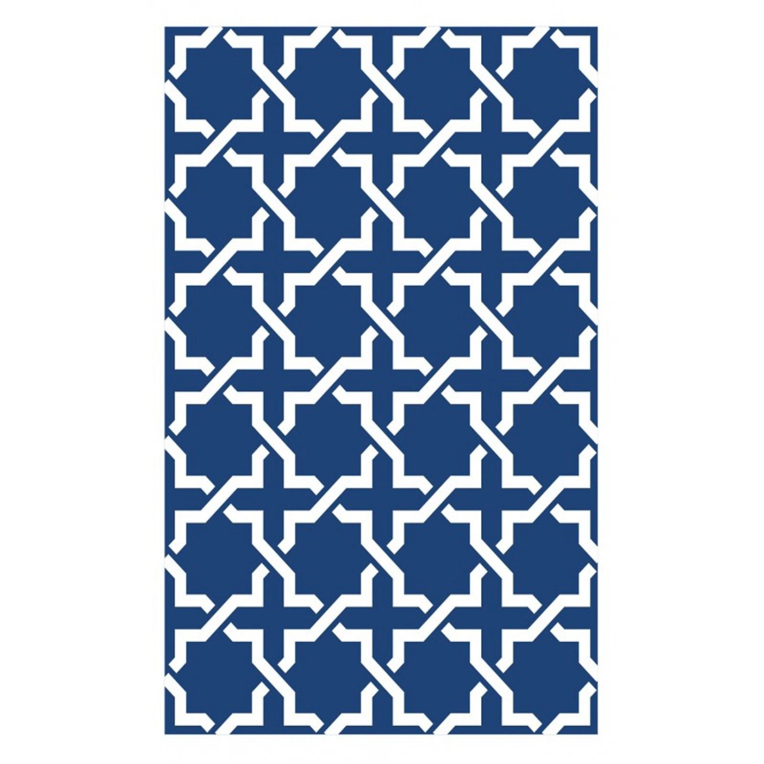 Jet-Line Indoorteppich Modern Blau mit Geometrischen Mustern 90 x 150 cm günstig online kaufen