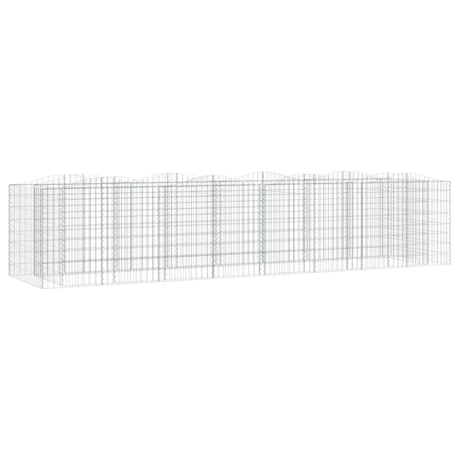 Furnicato Gabionen-hochbeet Mit Hochbogen 400x100x100 Cm Verzinktes Eisen
