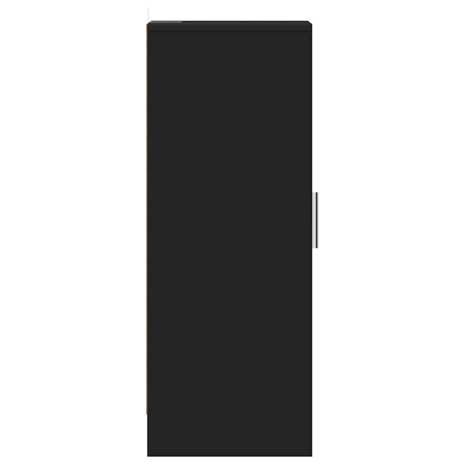 Schwarzer vidaXL Schuhschrank (32x35x92 cm) aus Holzwerkstoff.