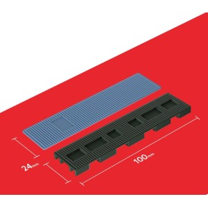 Bauheld Abstandshalter Unterlegplatten Kunstsstoff Set 100 x 24 mm 1-6 mm 50 Stück