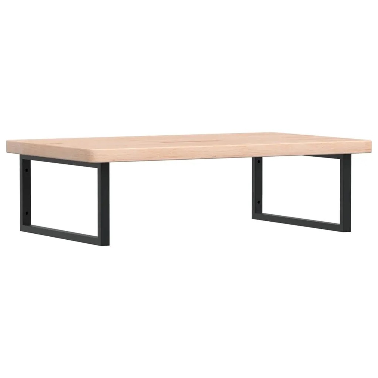 vidaXL Waschtischplatte mit Halterung Stahl und Massivholz Eiche 3302473