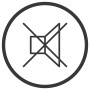 Symbol für Stumm-Modus des Robomow Mähroboter RK1000.