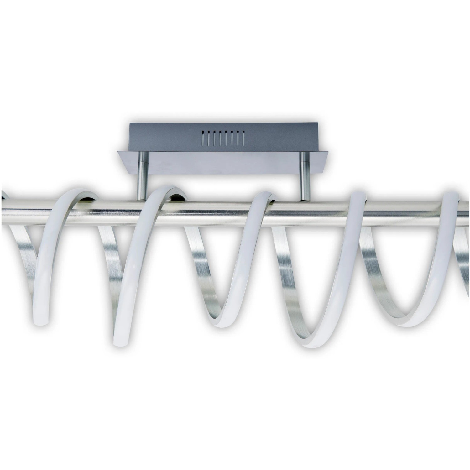 Moderne, dimmbare LED-Deckenleuchte Belleza von Näve, ca. 100 cm, in Weiß.