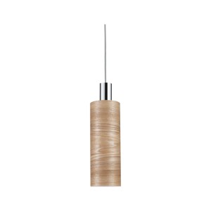 Paulmann Vitus URail Lampenschirm aus Holz, zylindrisch, hellbraun, mit Metallfassung. Ideal für LED-Schienensysteme.