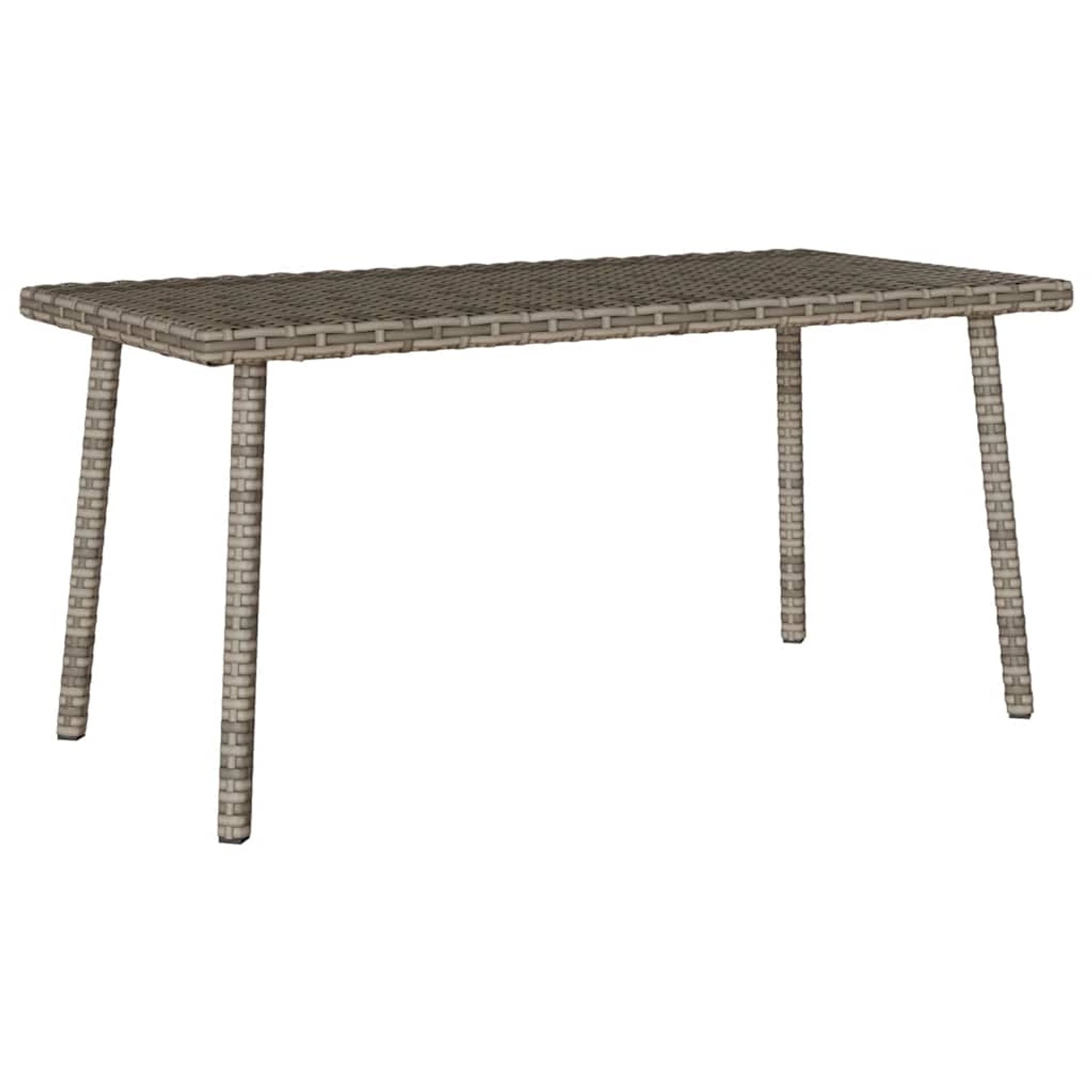 vidaXL Garten-Couchtisch Rechteckig Grau 80x40x37 cm Poly Rattan 4104057 günstig online kaufen