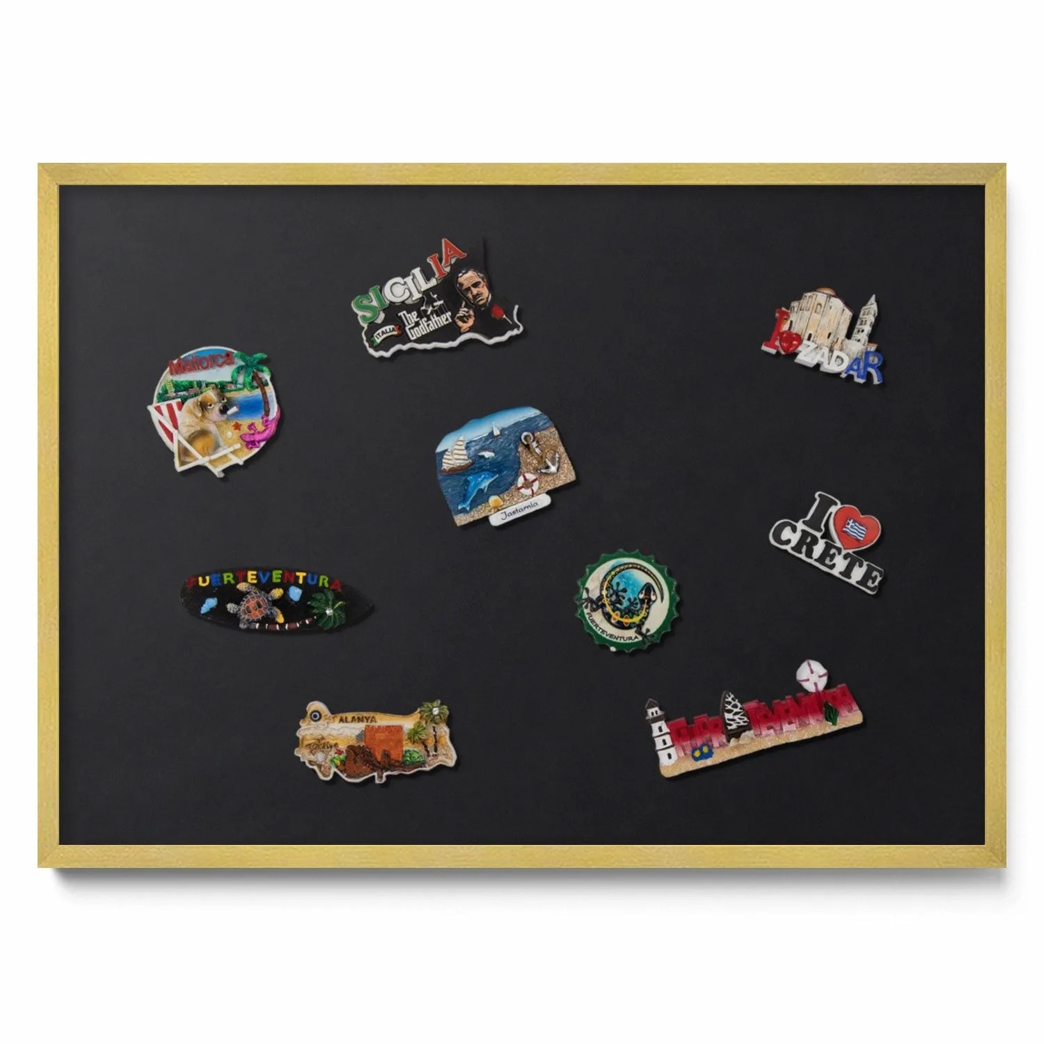 Tulup Magnettafel Magnettafel aus Metall für Souvenirs Farbe Schwarz 70x50 günstig online kaufen