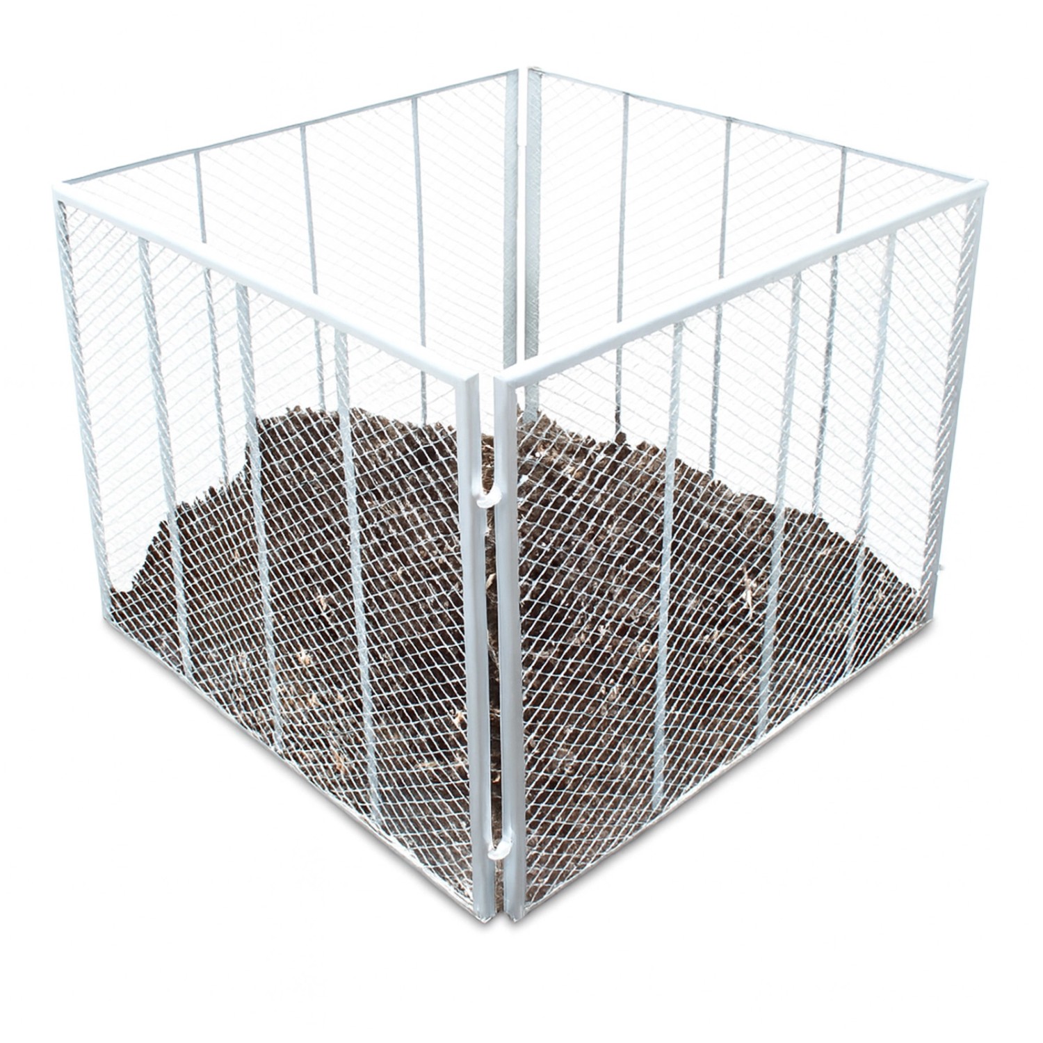 TRUTZHOLM Komposter Metallkomposter 100x100x80 cm Feuerverzinkt