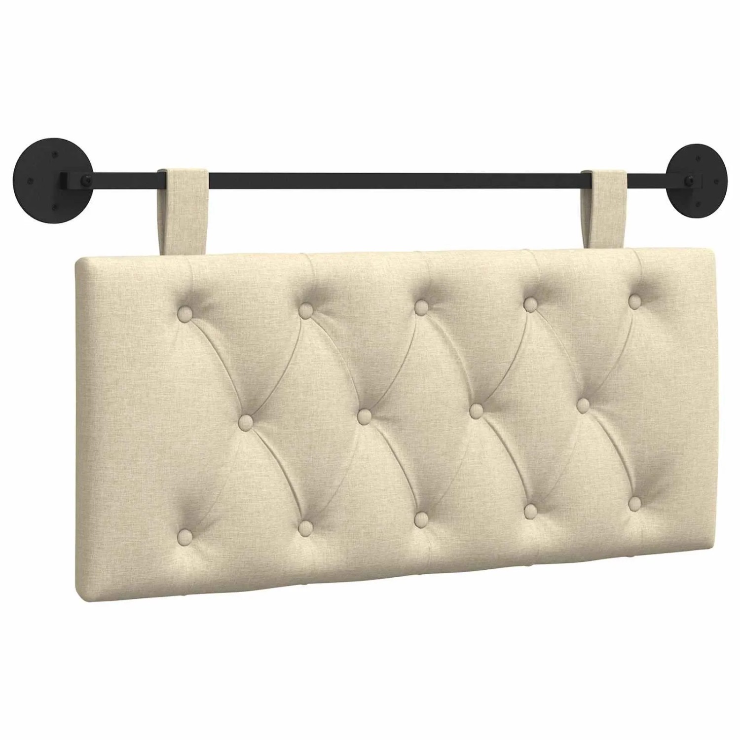 vidaXL Hängevorderseite Wandmontiert Creme 100 x 55 x 7 cm Stoff 42032047