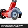 Einhell Akku-Fugenreiniger GC-CC 18 Li Kit mit Stahlbürste und Schutzabdeckung.