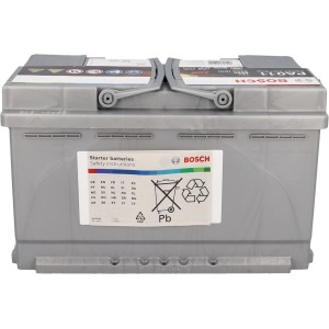 Bosch PowerLine AGM 80Ah Autobatterie für zuverlässige Startleistung.