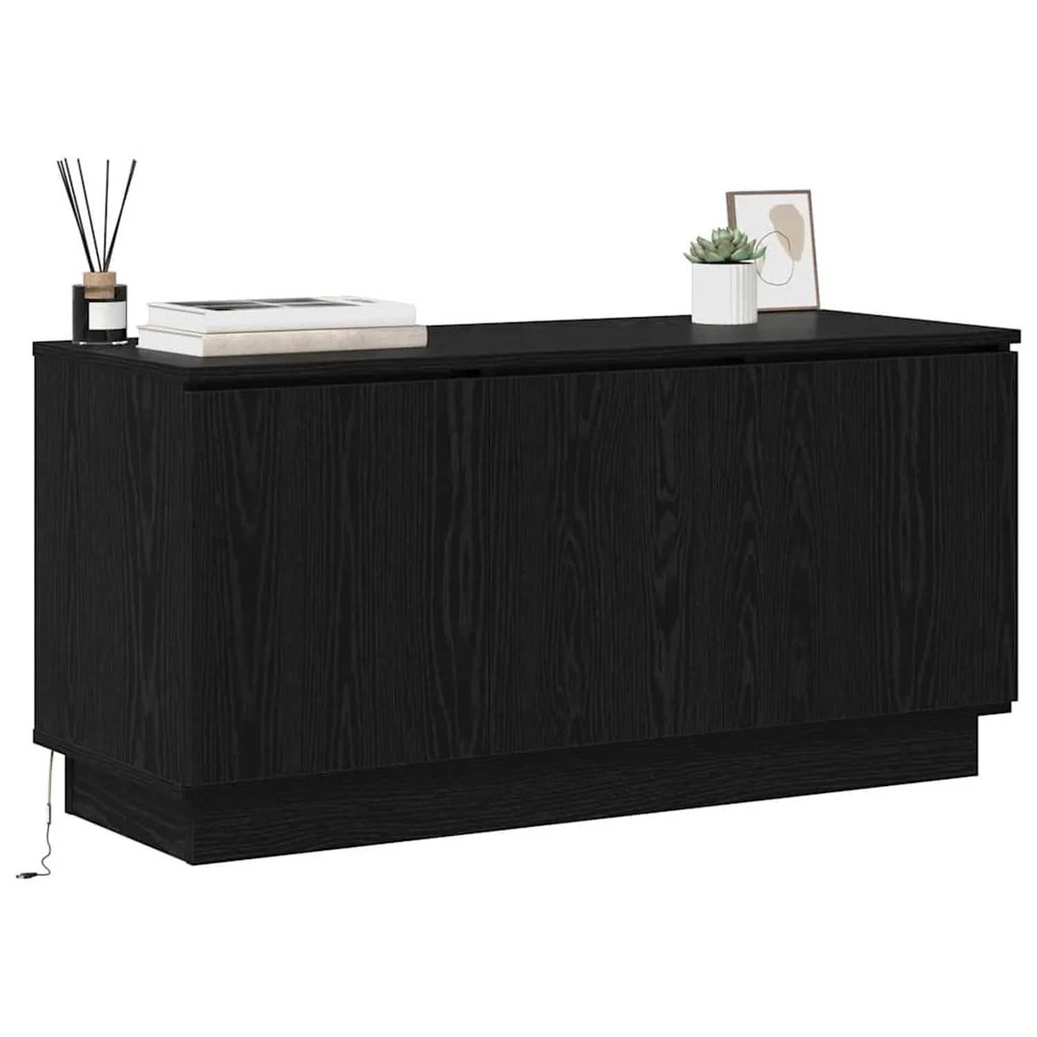 VidaXL TV-Schrank in Schwarz Eichen-Optik mit LED, 100 cm breit. Modernes Design für Wohnzimmer.