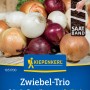 Kiepenkerl Zwiebel-Trio: Saatband mit gelben, roten und weißen Zwiebeln.