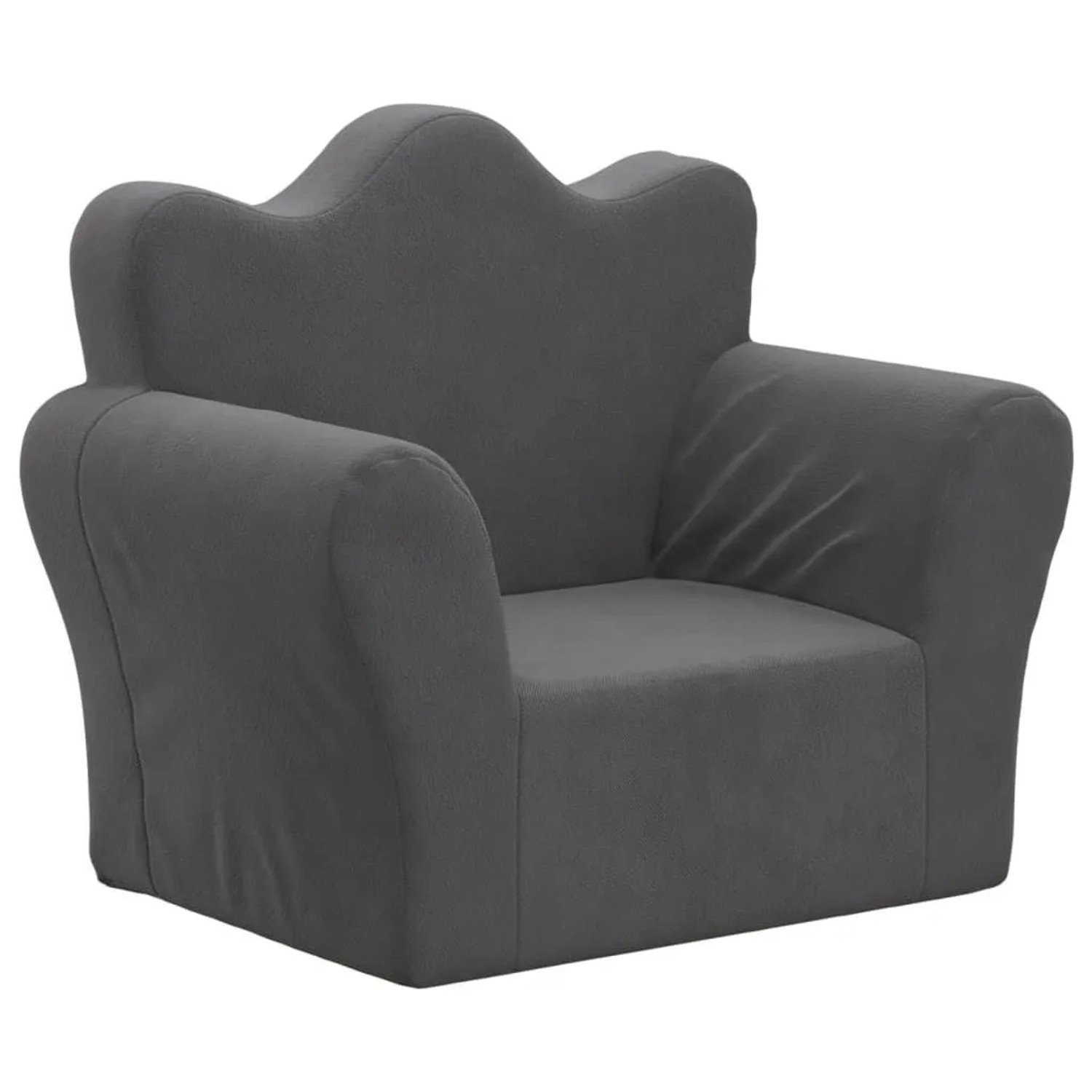 vidaXL Kindersofa Anthrazit Weich Plüsch 357042