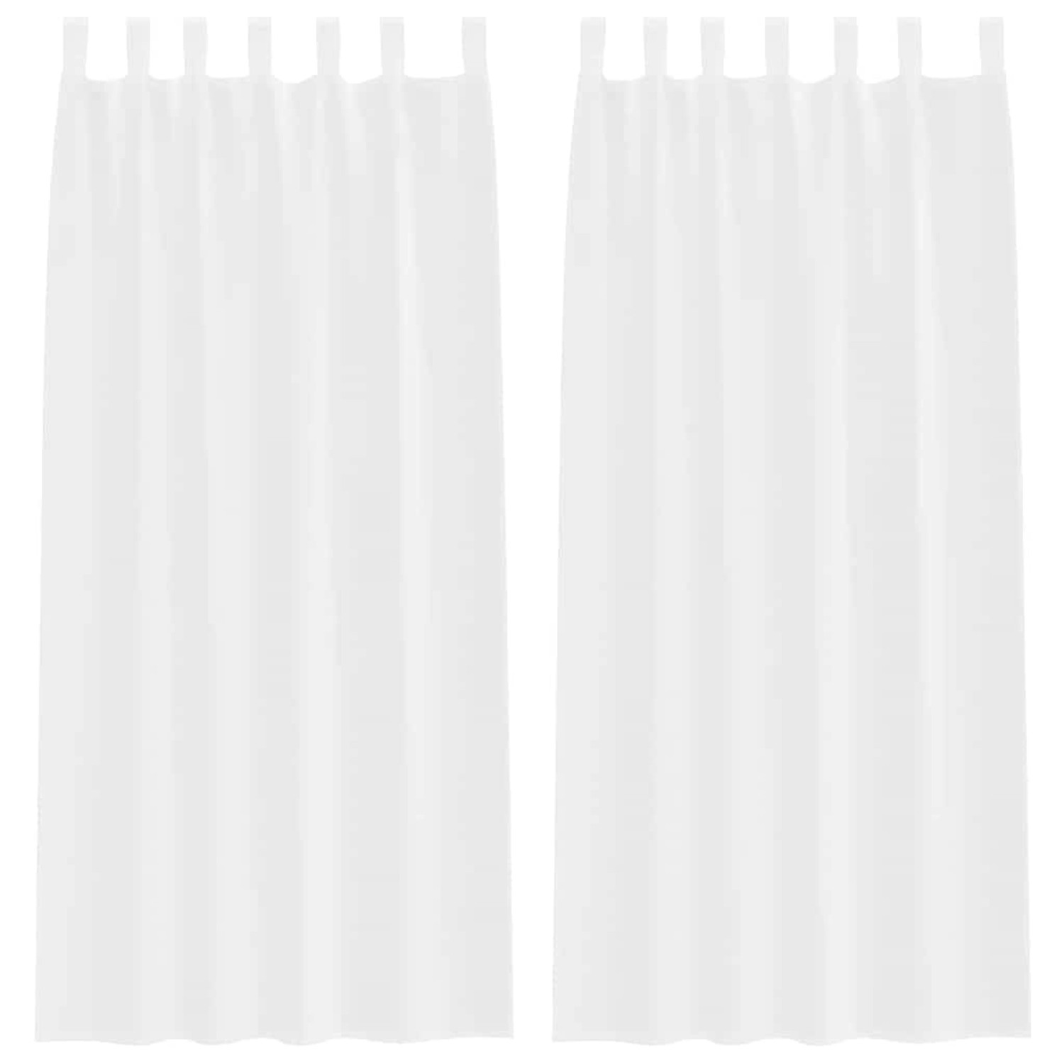 vidaXL Voile-Vorhänge 2 Stk Weiß 140x260cm Polyester 4108036 günstig online kaufen