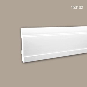 Weißes Sockelleisten Set PROFHOME, 11 Zierleisten (22m) für Paneel-Zubehör.