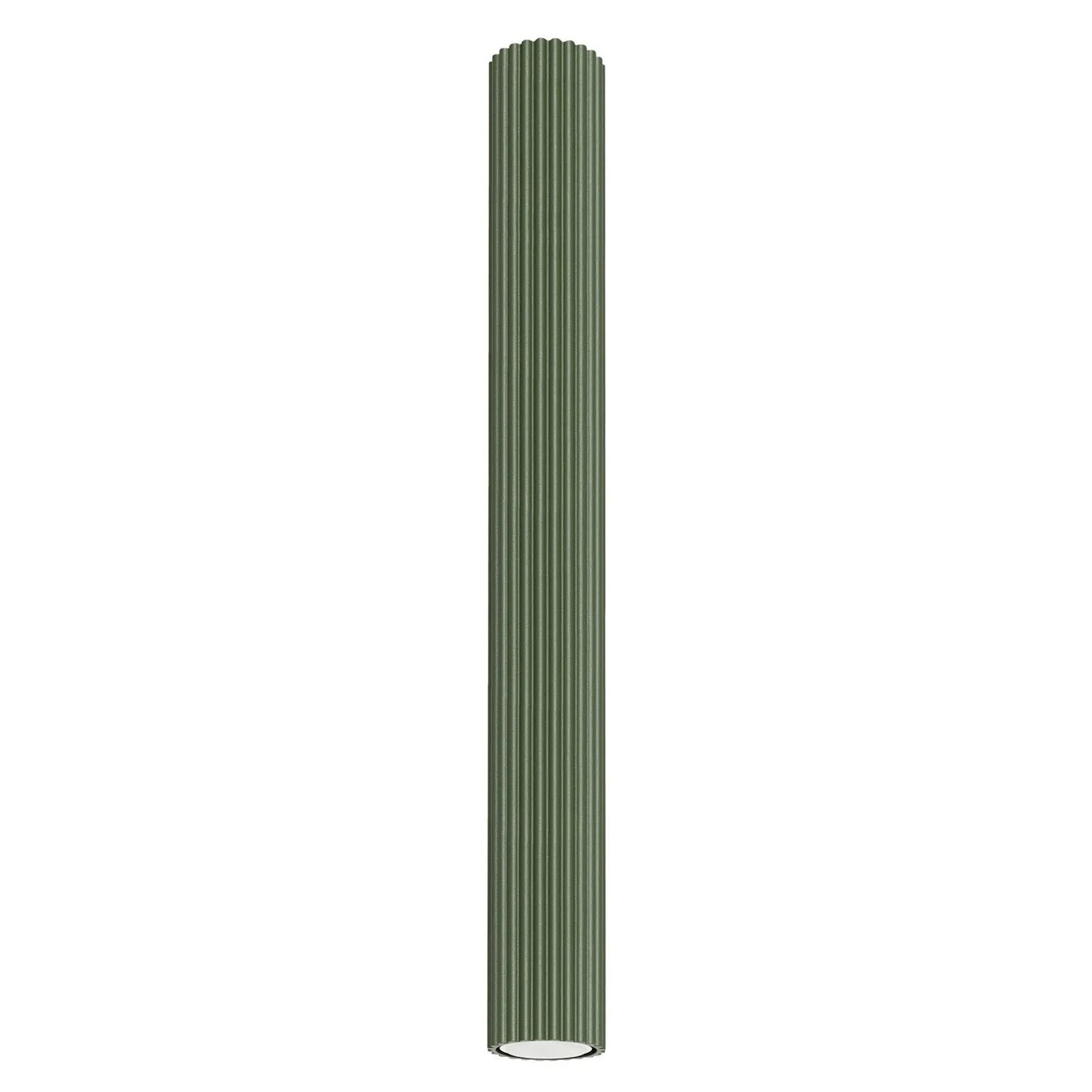 Licht-Erlebnisse Spot Lampe Decke Ø 6,5 CM 60 cm Hoch Aluminium GU10 Aufputz Olivgrün Modern