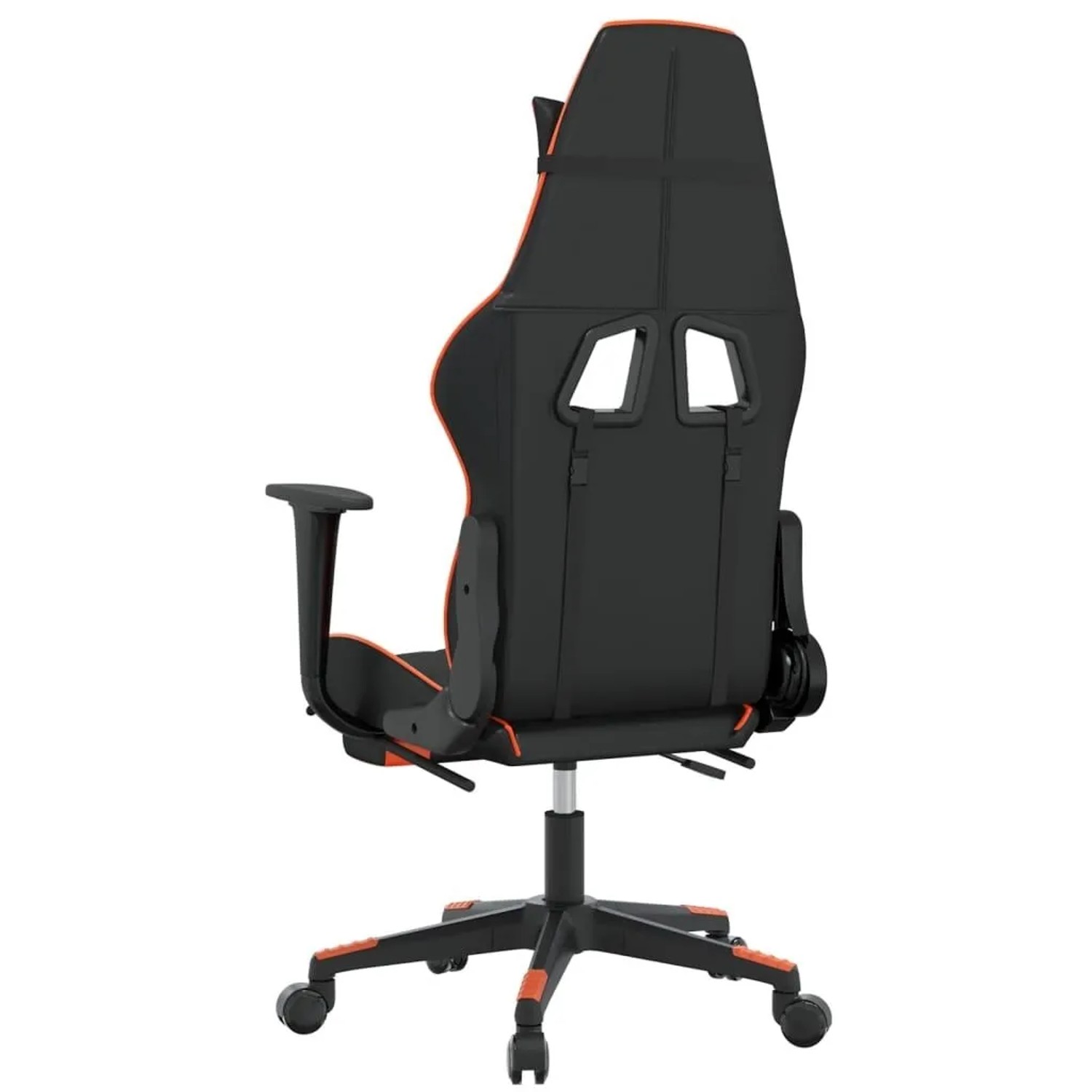 vidaXL Gaming-Stuhl mit Massage & Fußstütze Schwarz Orange Kunstleder 345528_6