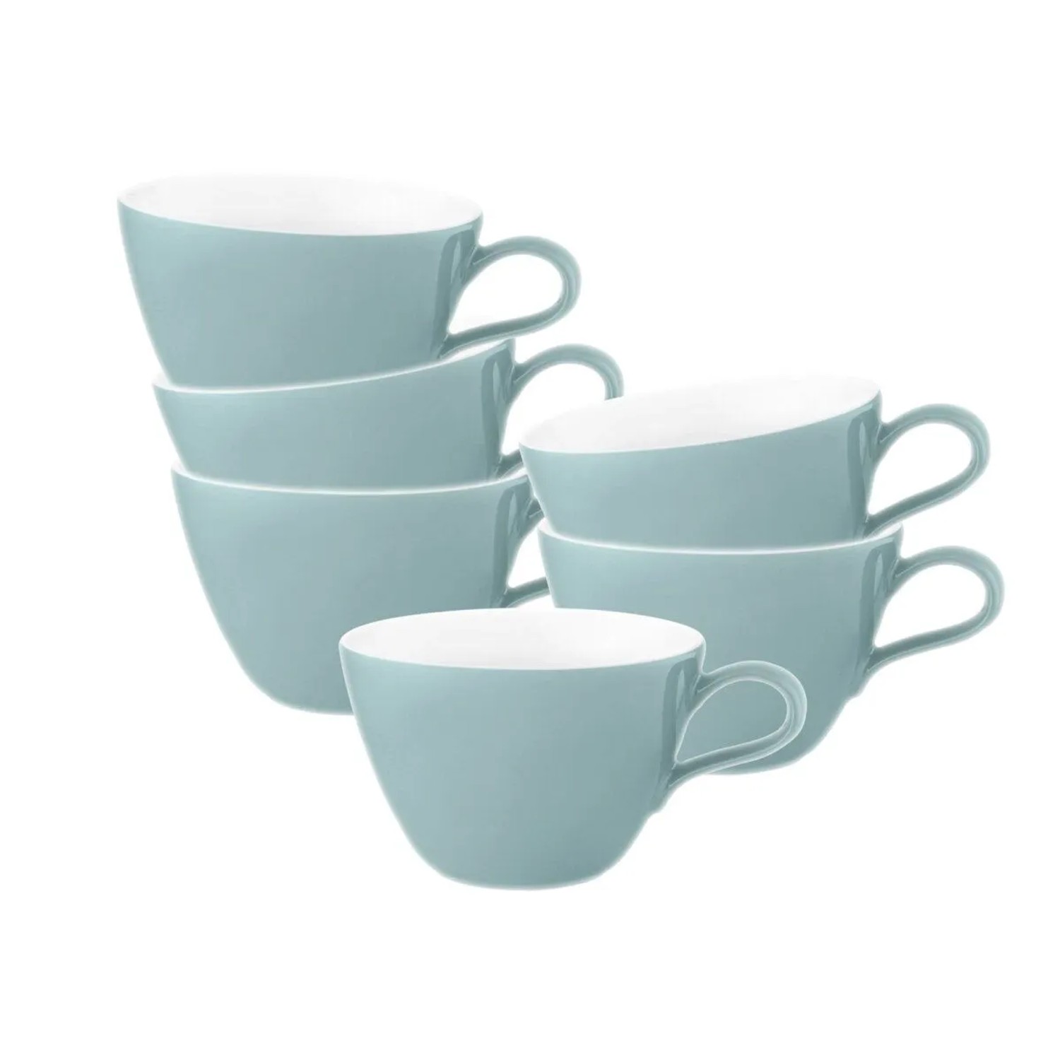 Seltmann Weiden Life Fashion Milchkaffeetasse 370 ml 6er Set Green Chic