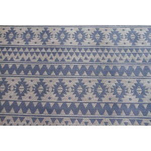 MeGusta Flachflor Teppich Luisa, 120x170 cm, hellblau mit Vintage Ethno Muster.