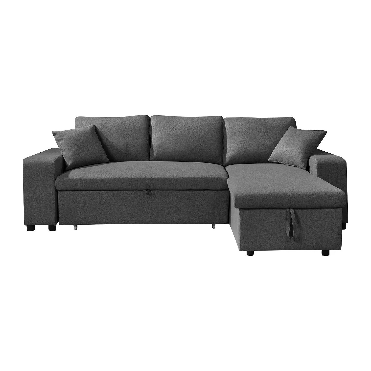 Vente-unique Schlafsofa Selim Anthrazitgrau 240 cm