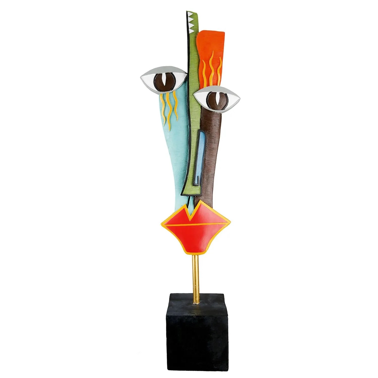 Gilde Skulptur Delaunay Mehrfarbig 64 cm x 13 cm