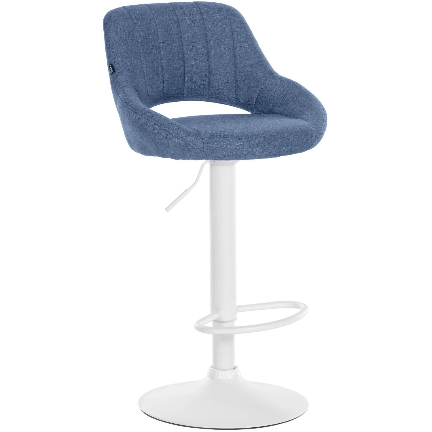 CLP Barhocker Milet Stoff Blau/Weiß