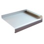 Silberne Roro Fensterbank aus Aluminium, 200 cm lang, für den Außenbereich.