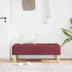 vidaXL Bank Weinrot 113 x 57 x 39 cm Stoff 42001938