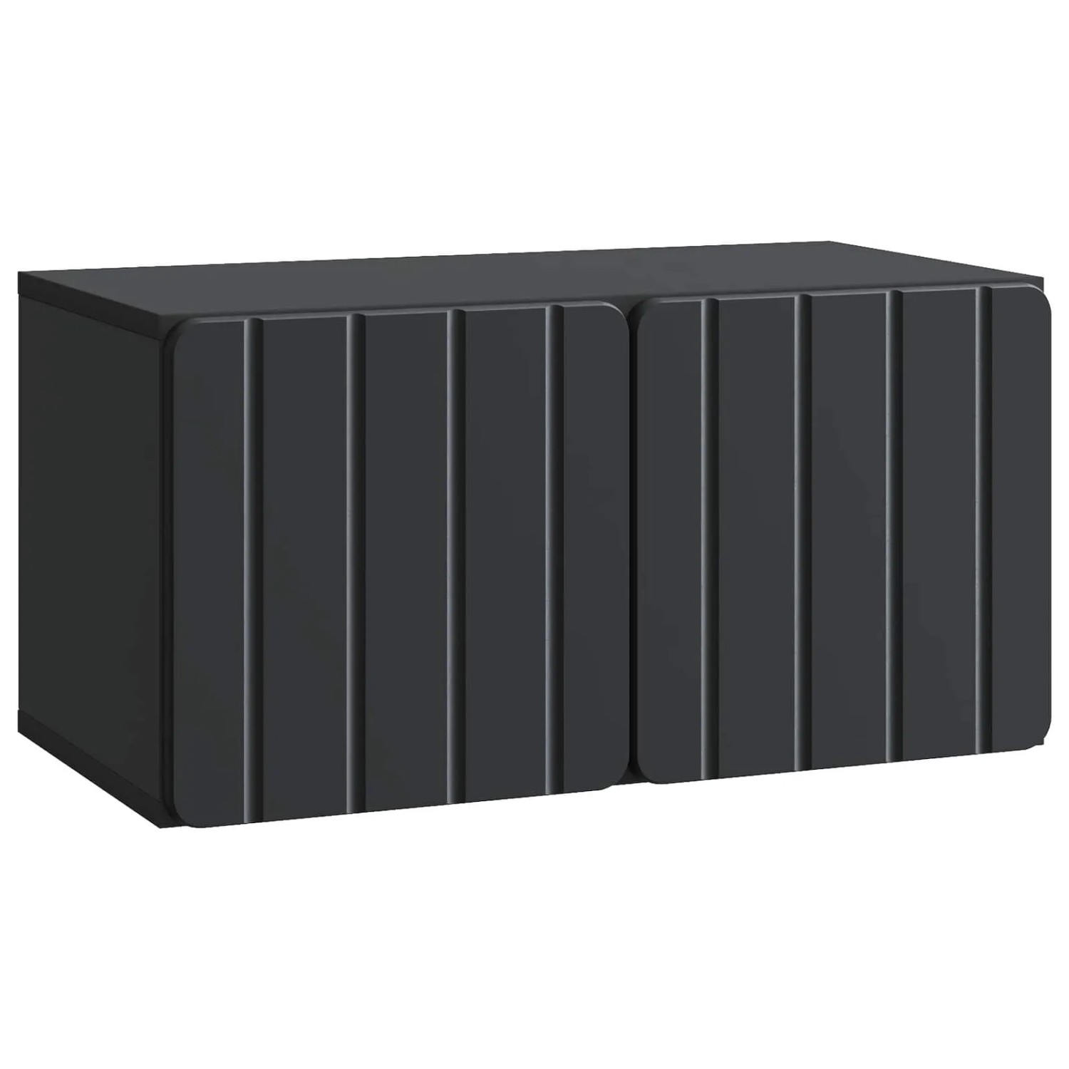 vidaXL Wandmontierter TV-Schrank Schwarz 59,5 x 31 x 30 cm 898366