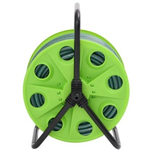 vidaXL Schlauchtrommel Freistehend Grün mit 20 m Schlauch PVC 3281514