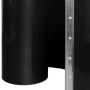 Gerollte schwarze HDPE Rhizomsperre, 2 mm stark, mit silberner Verschlussschiene. Für Bambus-Wurzelschutz.