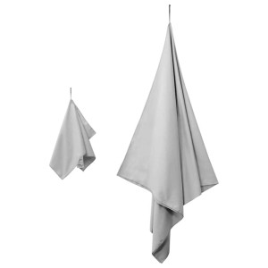 vidaXL Sporthandtuch Set 2-Tlg Grau Stoff 42011494