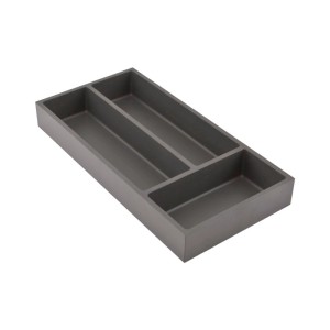 Ninka Connect Besteckeinsatz Basisschale aus dunkelgrauem Kunststoff. Ideal für die Schubladenorganisation.