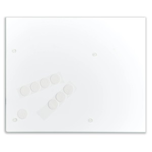 Zeller Herdabdeckplatte in Schieferoptik, 50x56 cm, aus Glas mit Füßen.