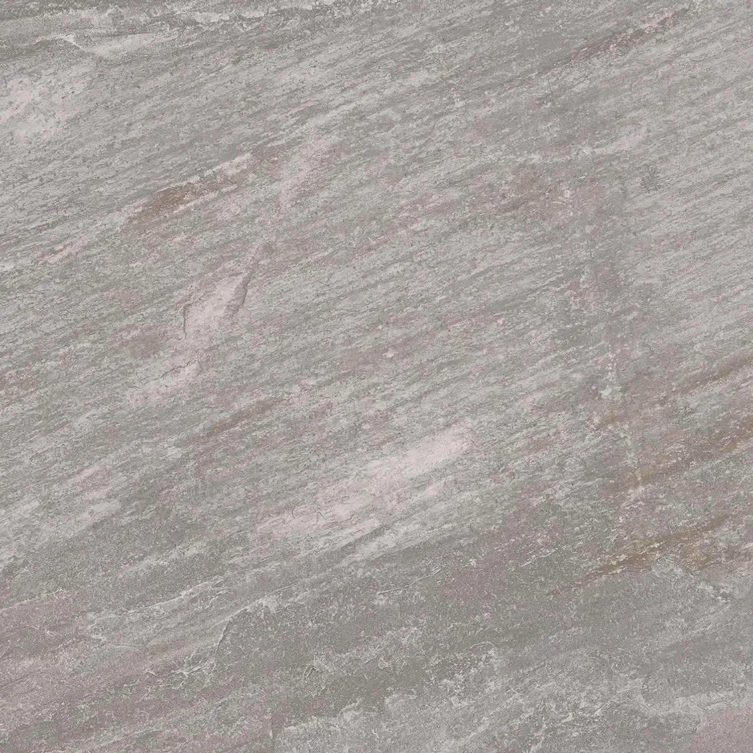 Graue Feinsteinzeug Bodenfliese Olympus, 59,7x59,7 cm, matte Steinoptik für Innen- und Außenbereich.