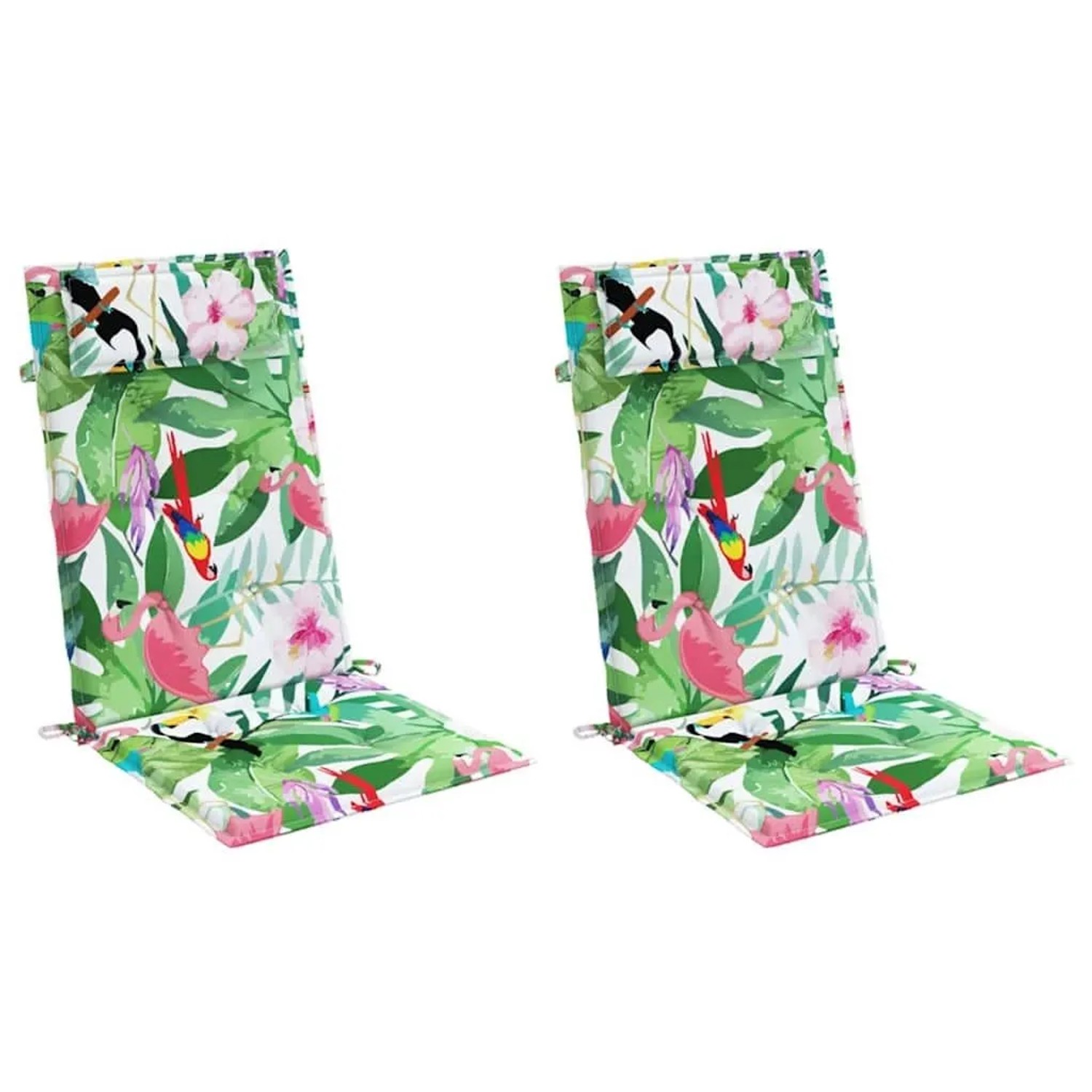 vidaXL Hochlehner-Auflagen 2 Stk Mehrfarbig Oxford-Gewebe 361925