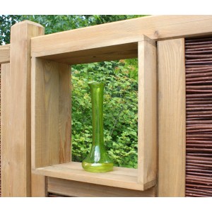 T & J Fenster Labo-3D, 36x36x17 cm, aus Weide für Zaunbau & Sichtschutz.